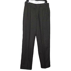 Men's Savane Pants Slacks Trousers Size Dark Greenish Gray Wool Blend Sz 34 / 32